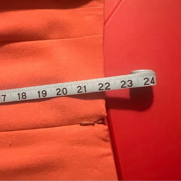 Vtg Linda Ballard Ellen Tracy 100% Wool Skirt Coral Sz 14 Midi Business Office - Picture 11 of 12